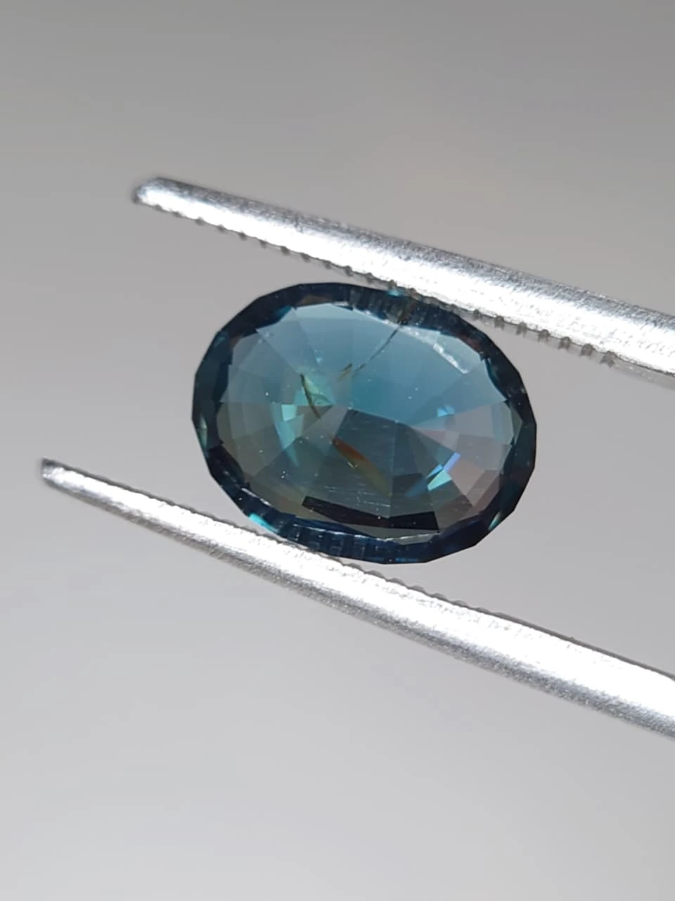2.2ct Natural Oval Cut Teal Sapphire from Nigeria — view 4